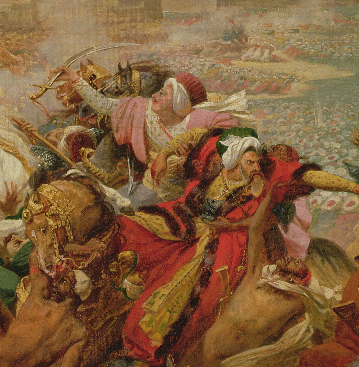 Murat voitti Turkin armeijan Aboukirissa 25. heinäkuuta 1799 (yksityiskohta), n. 1805 (öljy kankaalle asennettuna alukseen) tekijältä Antoine Jean Gros