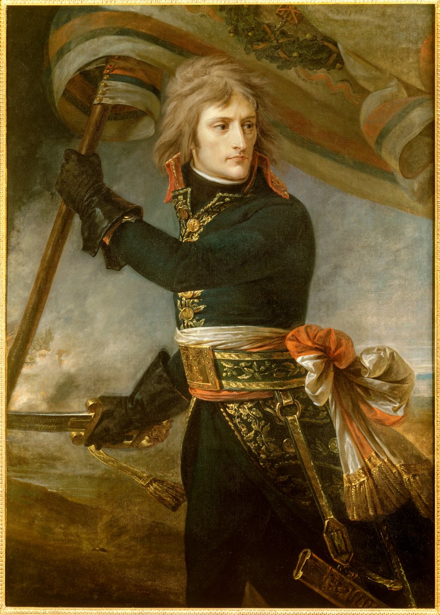 Napoleon Bonaparte Arcolen sillalla (17. marraskuuta tekijältä Antoine Jean Gros