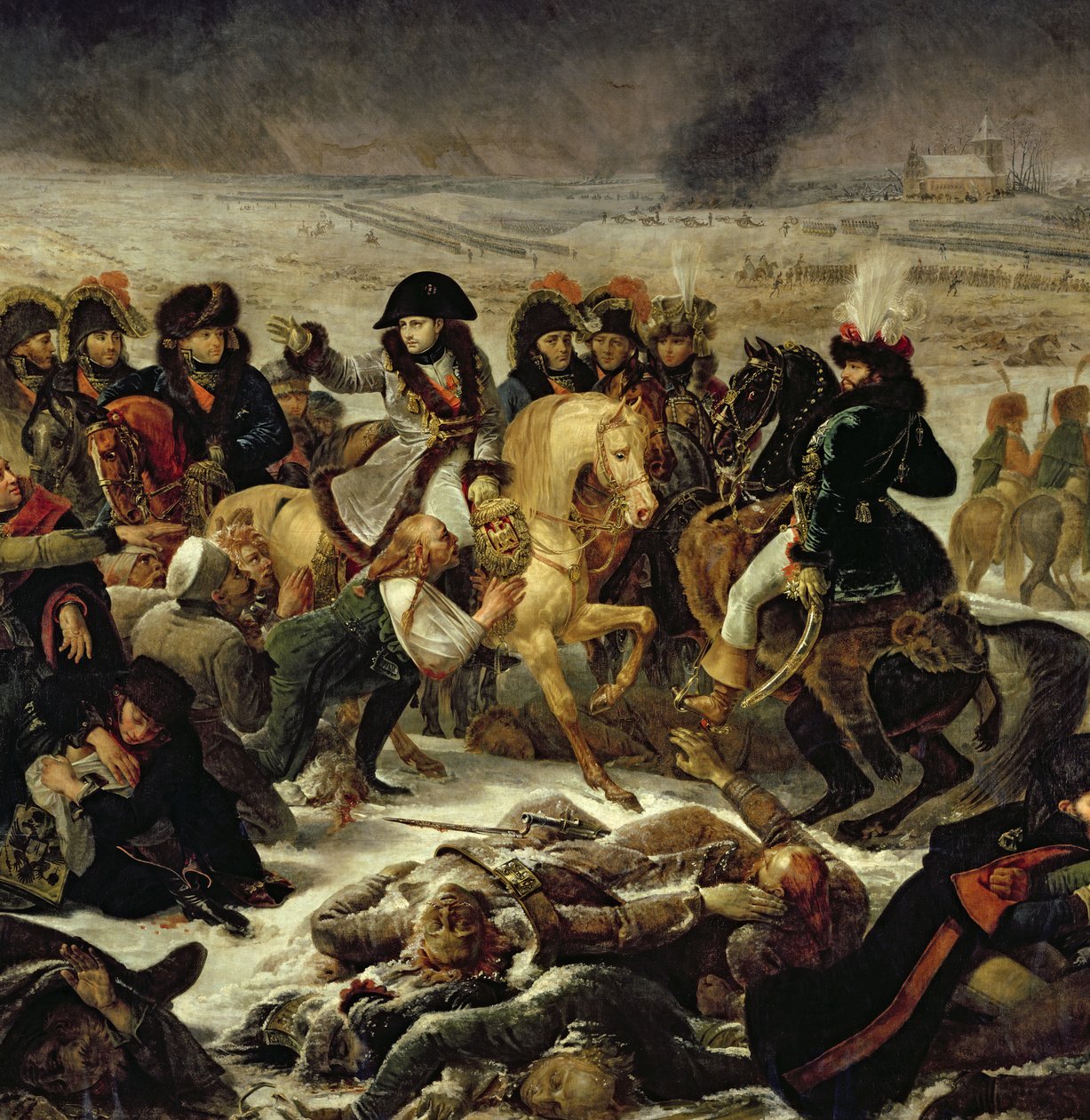 Napoleon Eylaun taistelukentällä, 9. helmikuuta 1807, 1808 (yksityiskohta vuodelta 18910) tekijältä Antoine Jean Gros