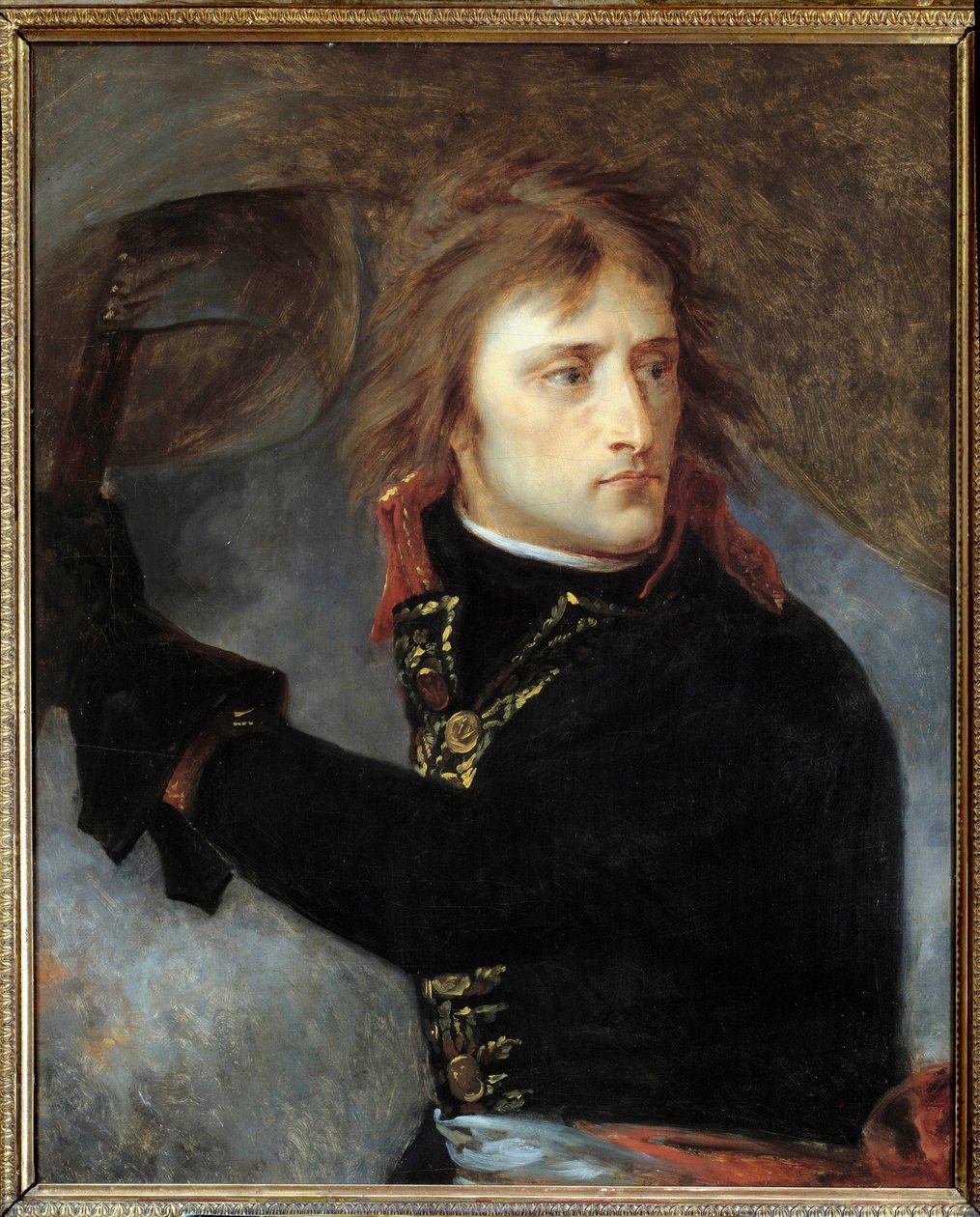 Muotokuva Bonapartesta (1769 - 1821) Arcolen sillalla 16. marraskuuta tekijältä Antoine Jean Gros