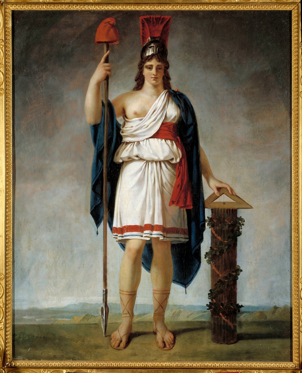 Ranskan tasavallan vuosi II. Tasavallan vertauskuva: keihään päässä Fryygian hattu (Ranskan vallankumouksen symbolit). Antoine Jean Grosille (1771-1835) kuuluva maalaus tekijältä Antoine Jean Gros