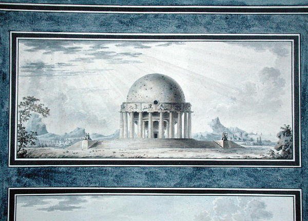 Suunnittelu taloon kosmopoliitille, 1783 tekijältä Antoine Laurent Thomas Vaudoyer