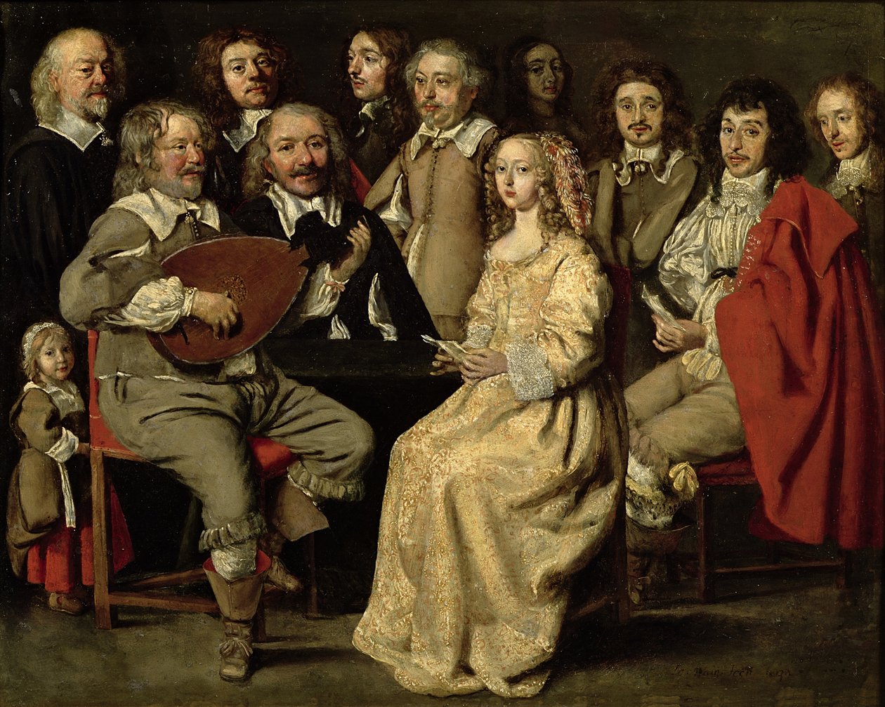 French: Réunion musicale, dit aussi Réunion de famille The Musical Reunion (musiikkitapaaminen) tekijältä Antoine Le Nain