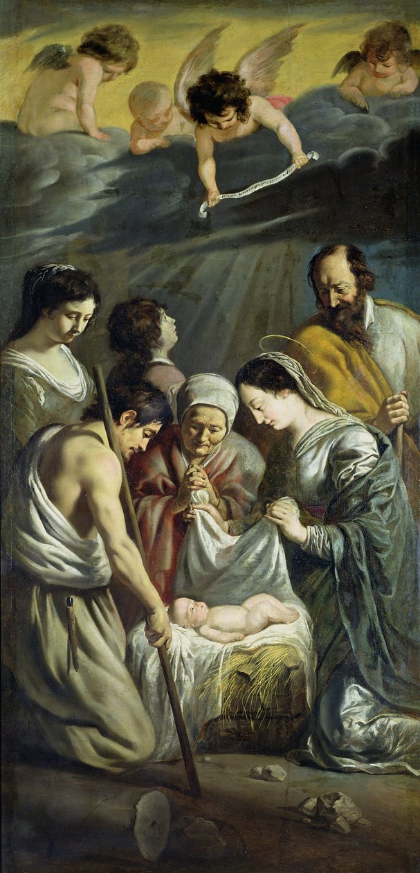 Paimenten palvonta, n. 1630-32 tekijältä Antoine Le Nain