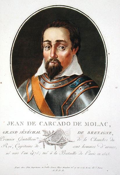 Jean de Carcado de Molac (n. 1475-1525), kaivertanut Ride tekijältä Antoine Louis Francois (after) Sergent Marceau