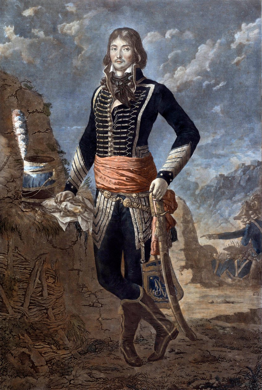 Kenraali Marceaun (1769-1796) muotokuva (Francois Severin Marceau Desgraviers), joka perustuu Kersantti Marceauna tunnetun Antoine Louis Francois Sergentin (1751-1847) maalaukseen. Kaiverrus 1700-luvulta. Paris, musee de l