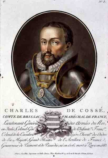 Charles de Cossen, Brissacin kreivin, Ranskan kenttämarsalkka (1506-63) muotokuva tekijältä Antoine Louis Francois Sergent Marceau