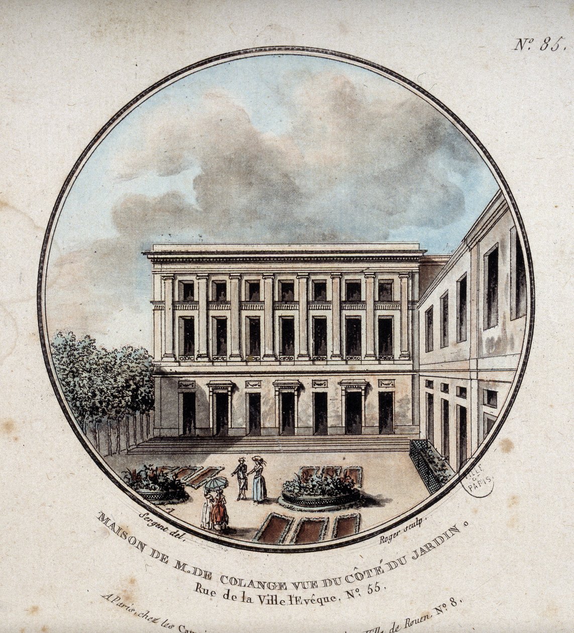 Maison de M. de Colange, näkymä puutarhasta (rue Ville-l