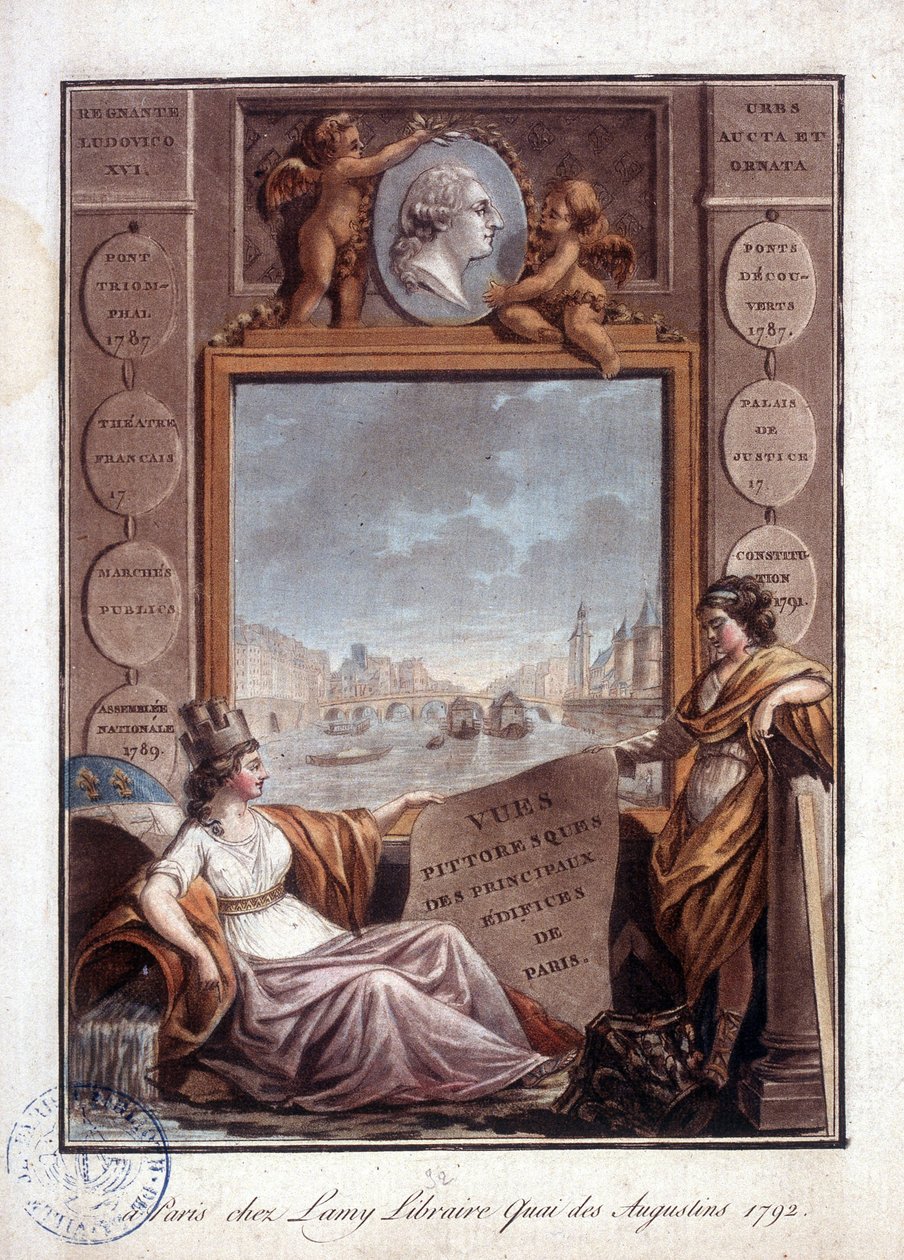 Pariisi Lamysta, Quai des Augustinsin kirjakaupasta tekijältä Antoine Louis Francois Sergent Marceau