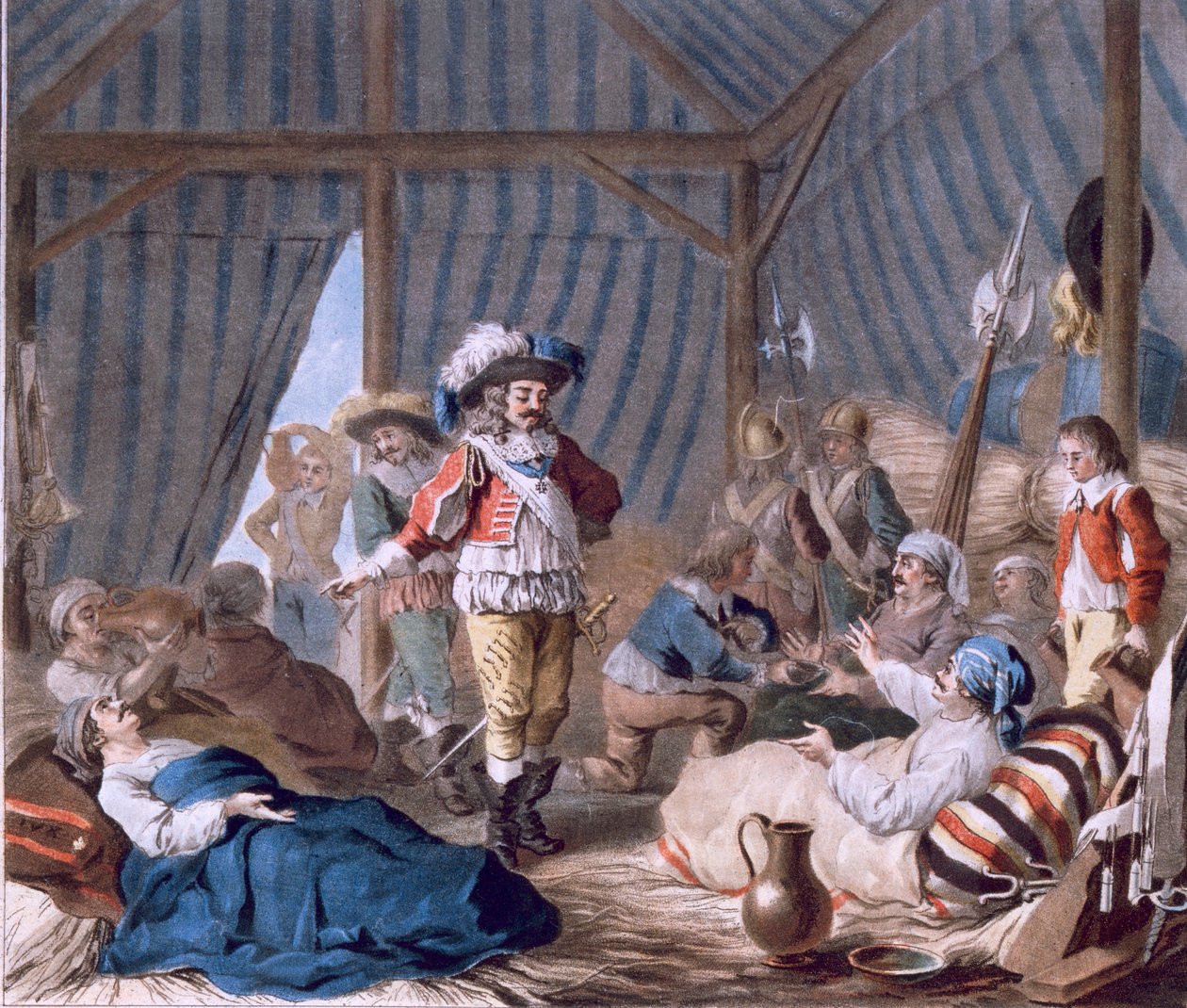 Harcourtin kreivi (1601-66) osoittaa ihmisyytensä Torinon piirityksen aikana (1640), 1787 (katso myös 169707) tekijältä Antoine Louis Francois Sergent Marceau