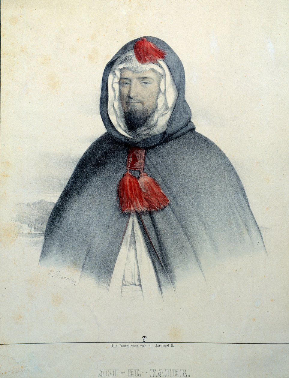 Abd El-Kaderin muotokuva (Abd-El-Kader tekijältä Antoine Maurin