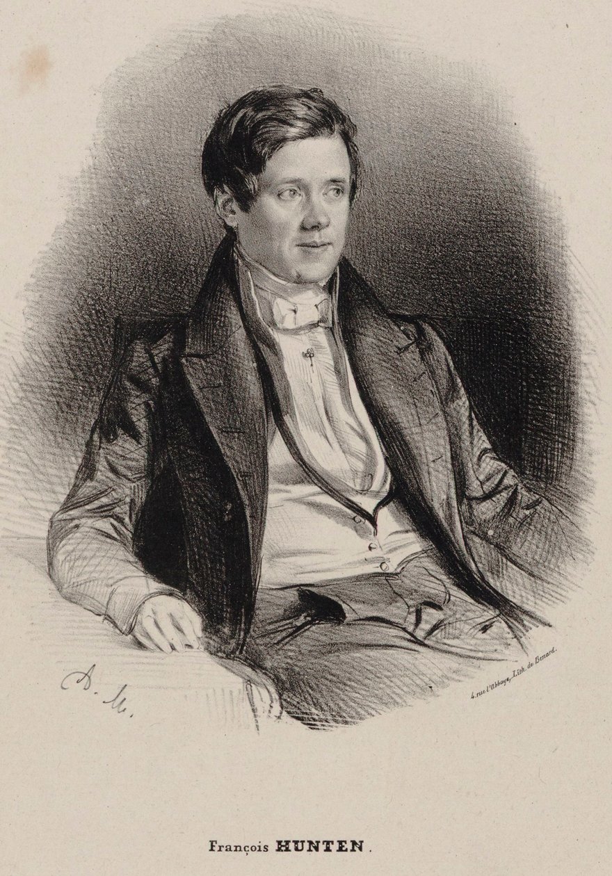 Pianisti ja säveltäjä Franz Hüntenin muotokuva 1793-1878. tekijältä Antoine Maurin