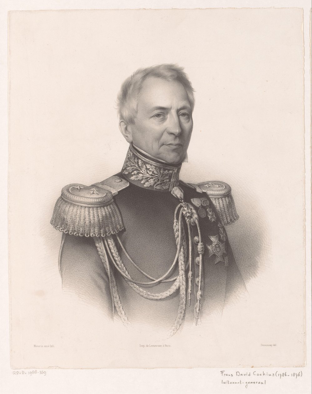 Portret van Frans David Cochius tekijältä Antoine Maurin