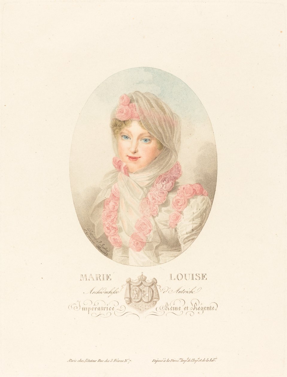 Marie-Louise, Ranskan keisarinna tekijältä Antoine Maxime Monsaldy after Jean Baptiste Isabey