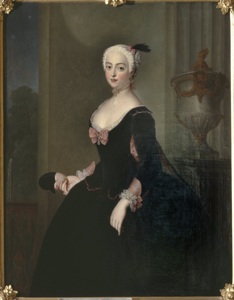 Komissa Anne Elisabeth von der Schulenburg - kreivitär Anna Elisabeth von der Schulenburgin muotokuva tekijältä Antoine Pesne