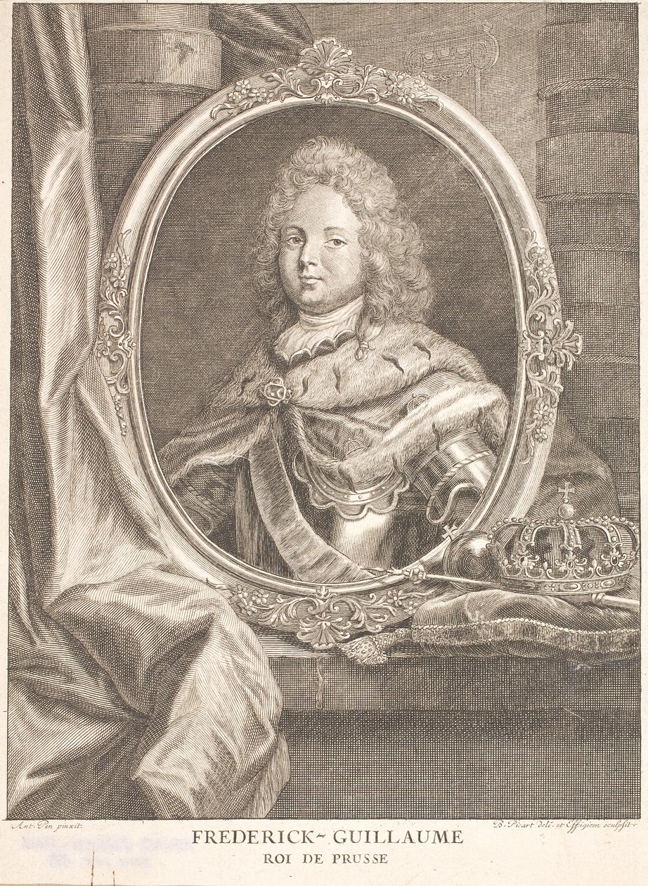 Friedrich Wilhelm I, Preussin kuningas ja Friedrich Wilhelm II:n vaaliruhtinas ja Brandenburgin markkreivi tekijältä Antoine Pesne