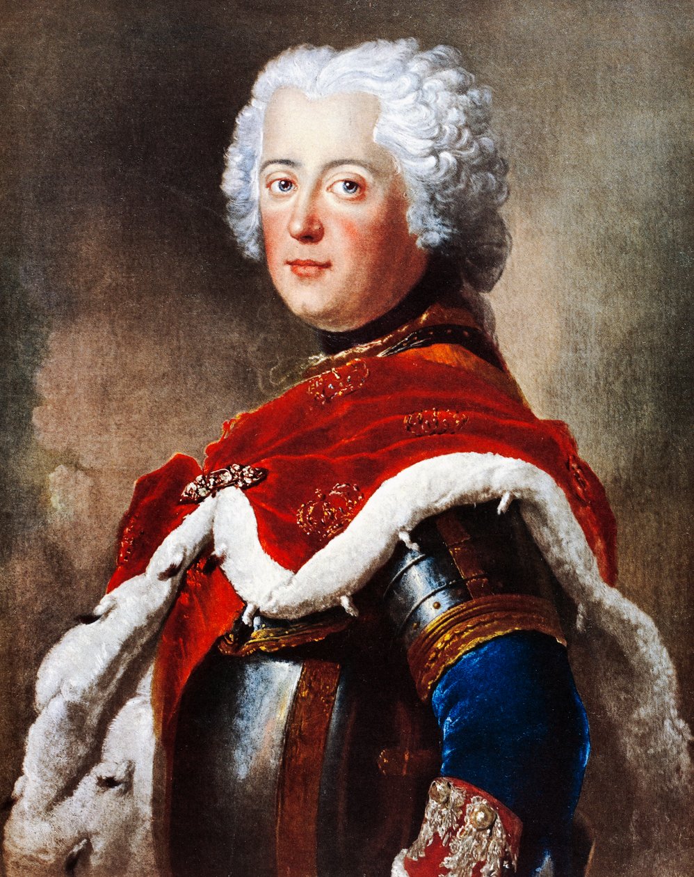 Muotokuva Frederick II Hohenzollernista, joka tunnetaan nimellä Frederick Suuri (Berliini tekijältä Antoine Pesne