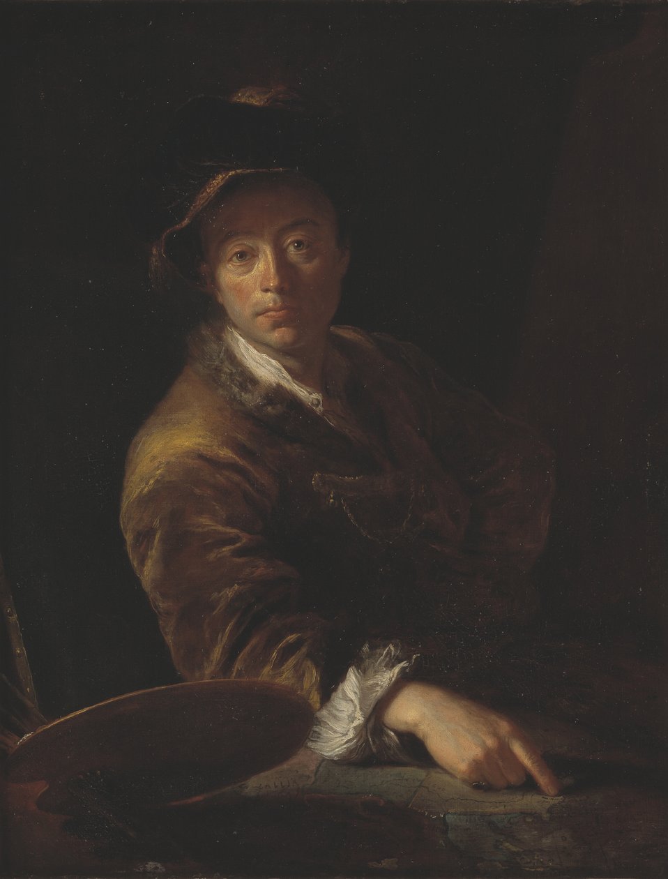 Taidemaalarin muotokuva (oletettavasti C. L. Agricola, 1667-1719) tekijältä Antoine Pesne