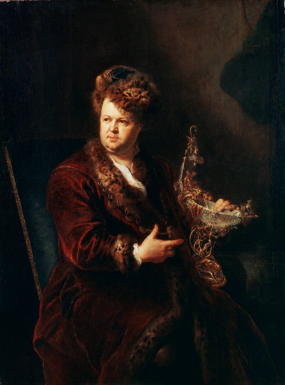 Jalokivikauppias Johann Melchior Dinglingerin muotokuva, c1721 tekijältä Antoine Pesne