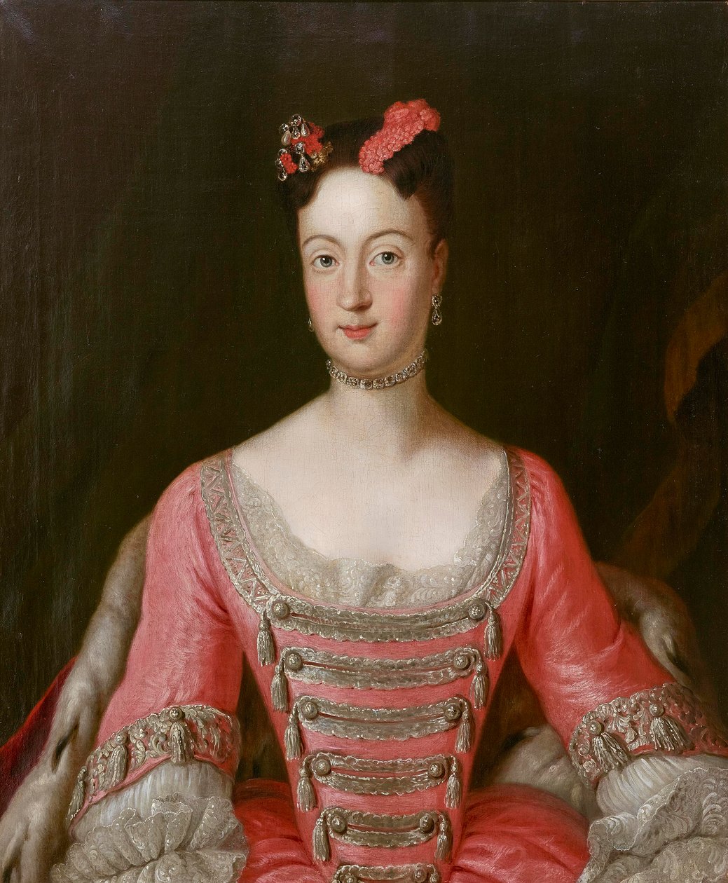 Preussin prinsessa Wilhelmine (1709-1758), Brandenburg-Bayreuthin markkreivikunta - Antoine Pesne (1683-1757). Öljy kankaalle Mitat : 79,5x65,5 cm Yksityiskokoelma tekijältä Antoine Pesne