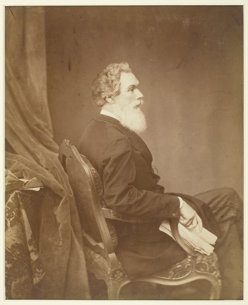 Nimetön (mies tuolissa, profiili) tekijältä Antoine Samuel Adam Salomon