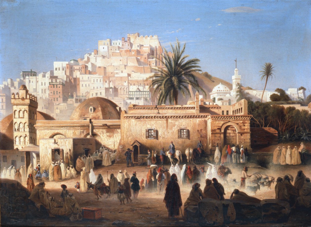 "El Mecollan moskeija, Alger", 1821-1849 tekijältä Antoine Victor Joinville