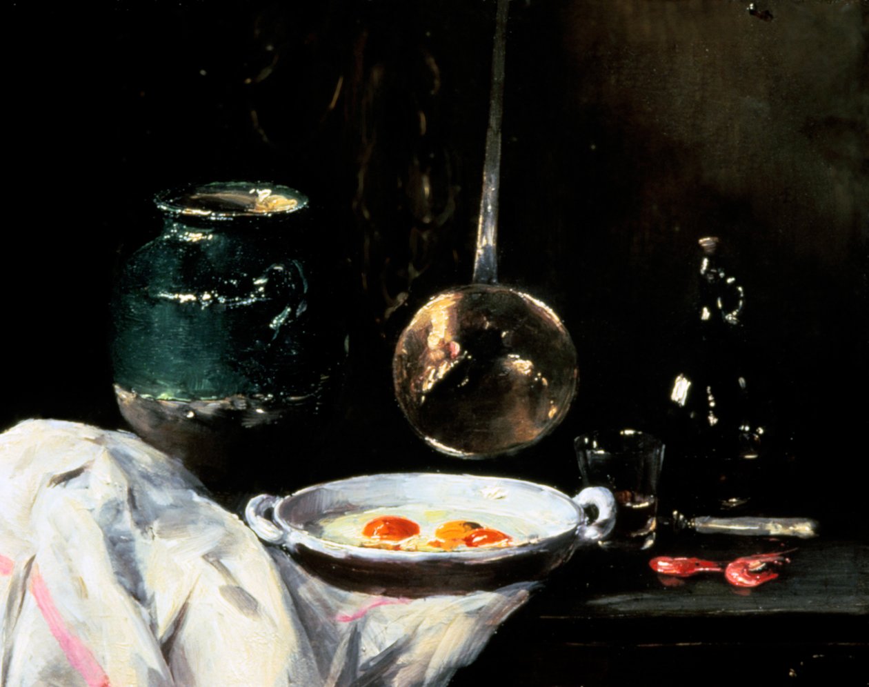 Asetelma munien kanssa, 1900-luku tekijältä Antoine Vollon
