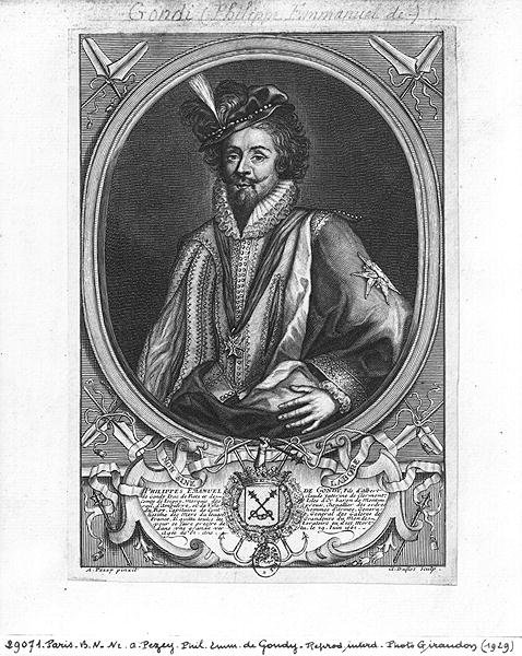 Philippe-Emmanuel de Gondi (1581-1662) Marquis de Belle-Isle, kaiverrus Claude Duflos (1665-1727) tekijältä Antoine after Pezey