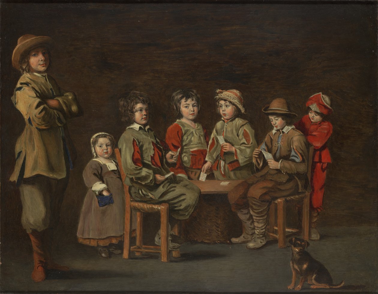 Nuoret kortinpelaajat, 1643 tekijältä Antoine and Louis Le Nain