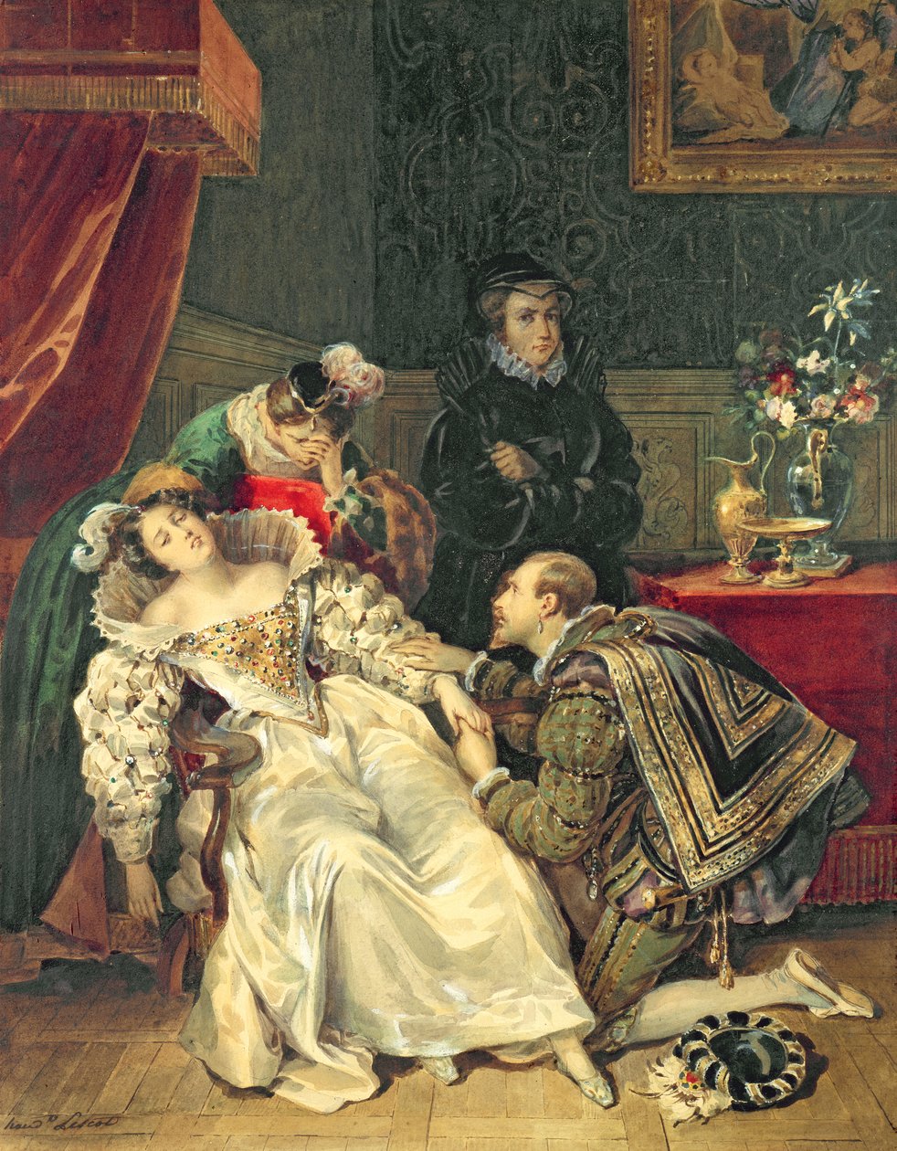 Huonekalut ja erilaiset esineet 1100- ja 1300-luvuilta tekijältä Antoinette Cecile Hortense Lescot Haudebourt