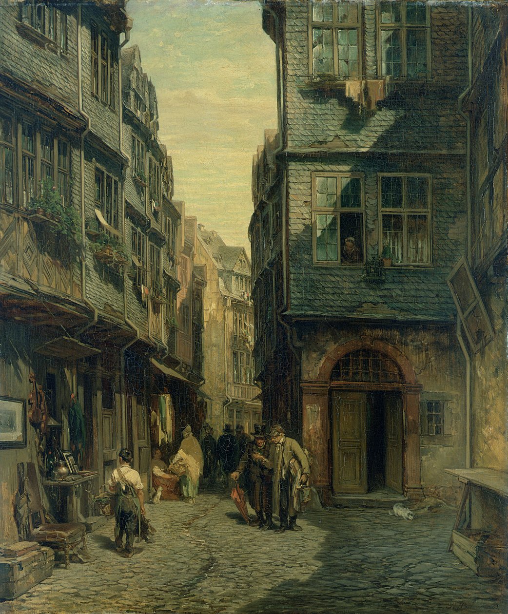 Frankfurtin juutalaiskortteli, 1883 tekijältä Anton Burger