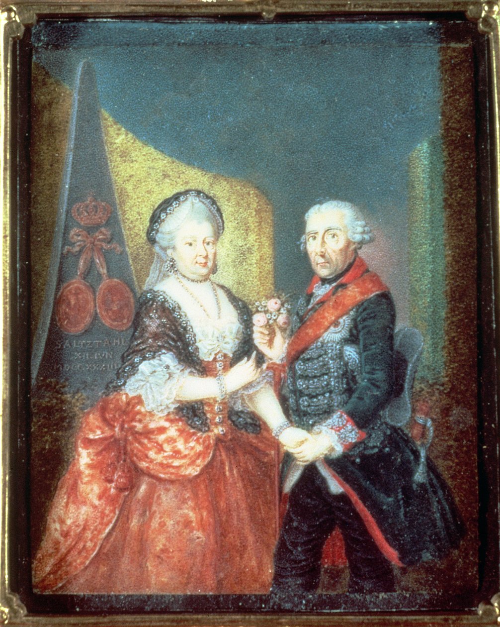 Kuningas Frederick II ja hänen vaimonsa Elizabeth Christine, 1758 tekijältä Anton Friedrich Konig
