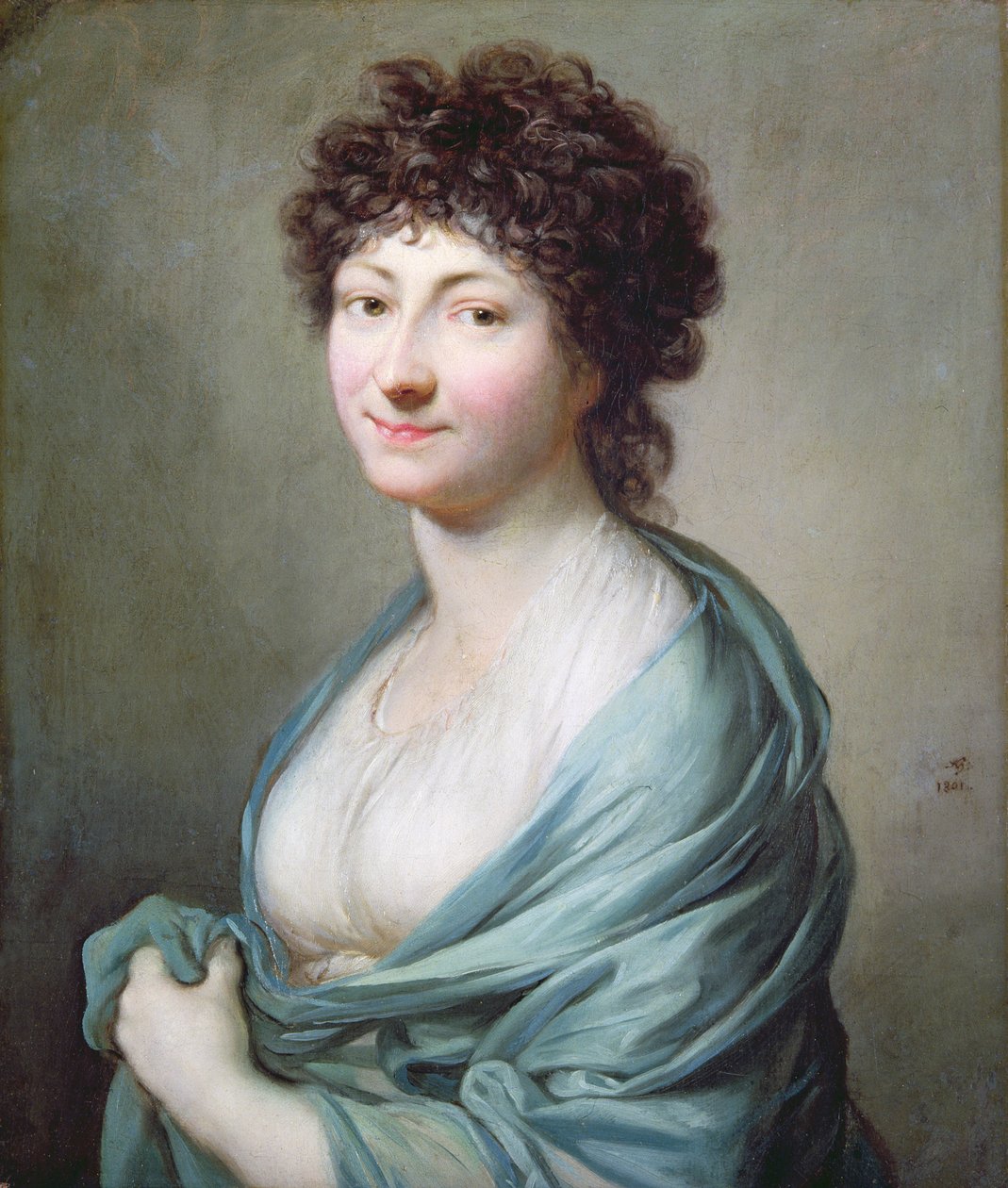 Tytär: Caroline Susanne Graffin (s.1781) muotokuva, 1801 tekijältä Anton Graff