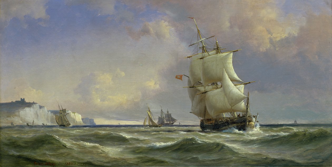Kokoontuva myrsky, 1853 tekijältä Anton Melbye