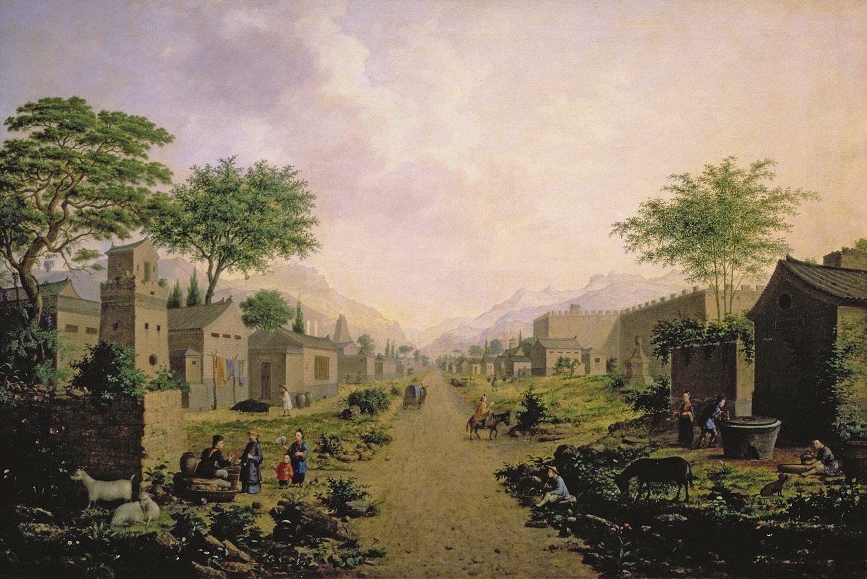 Kaupunki Kiinassa, 1864 tekijältä Anton Mikhailovich Legashov