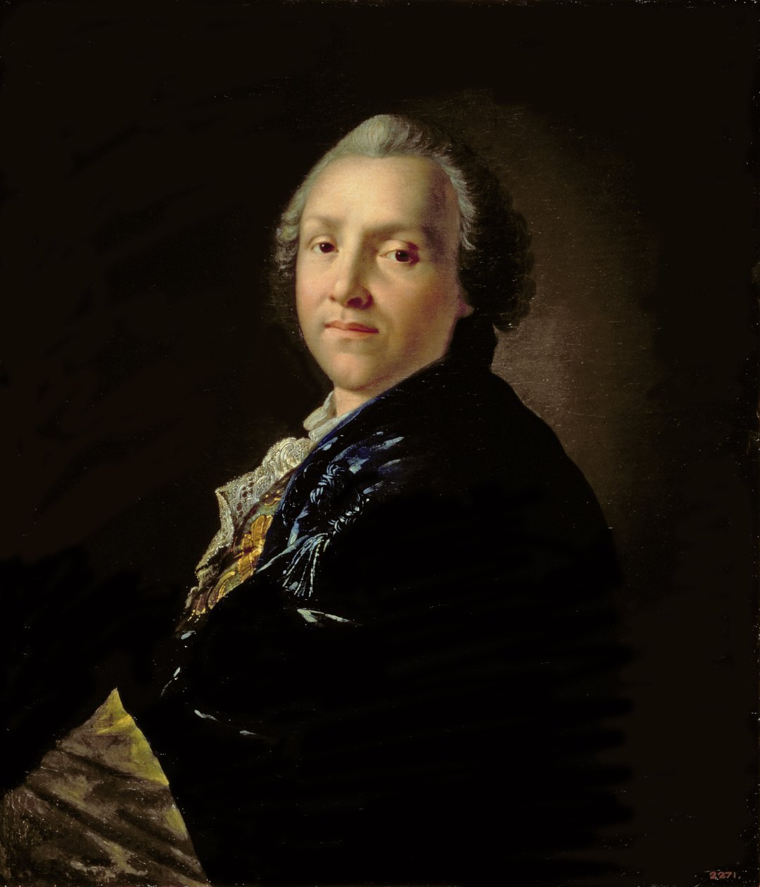 Muotokuva Aleksandr Petrovitš Sumarokovista (1718-77) 1760 tekijältä Anton Pavlovich Losenko