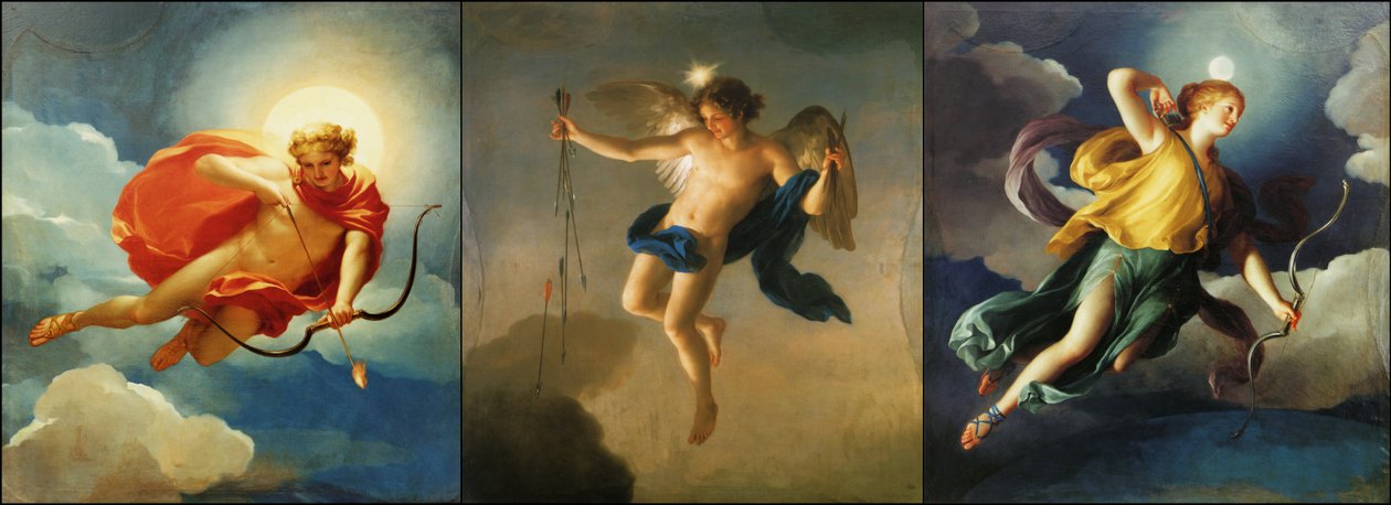 Personifikasi tiga bagian hari dalam mitologi yunani tekijältä Anton Raphael Mengs