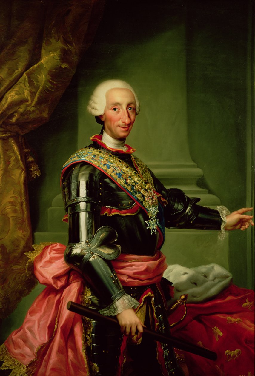 Kaarle III:n (1716-88) muotokuva n. 1761 tekijältä Anton Raphael Mengs