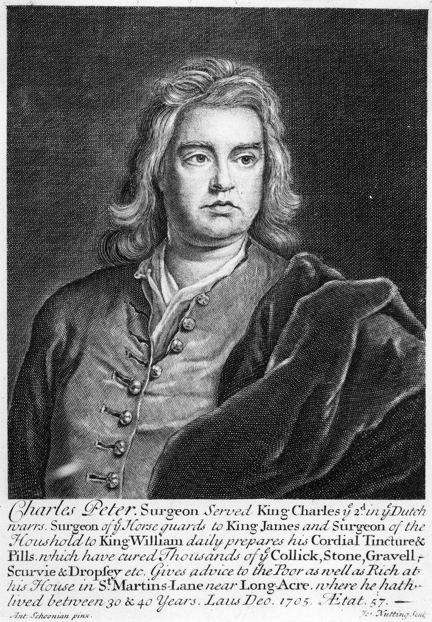 Charles Peter, kaiverrus Joseph Nutting, 1705 tekijältä Anton Schoonjans