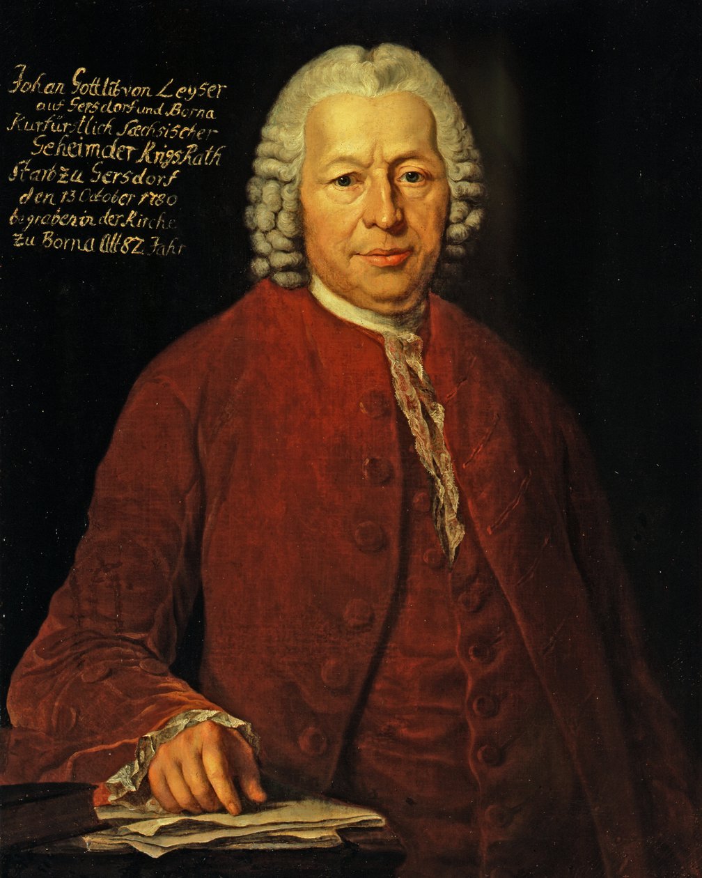 Saksin vaaliruhtinaan sotaneuvos Johann Gottlieb von Leyser (noin 1698-1780) tekijältä Anton Graff