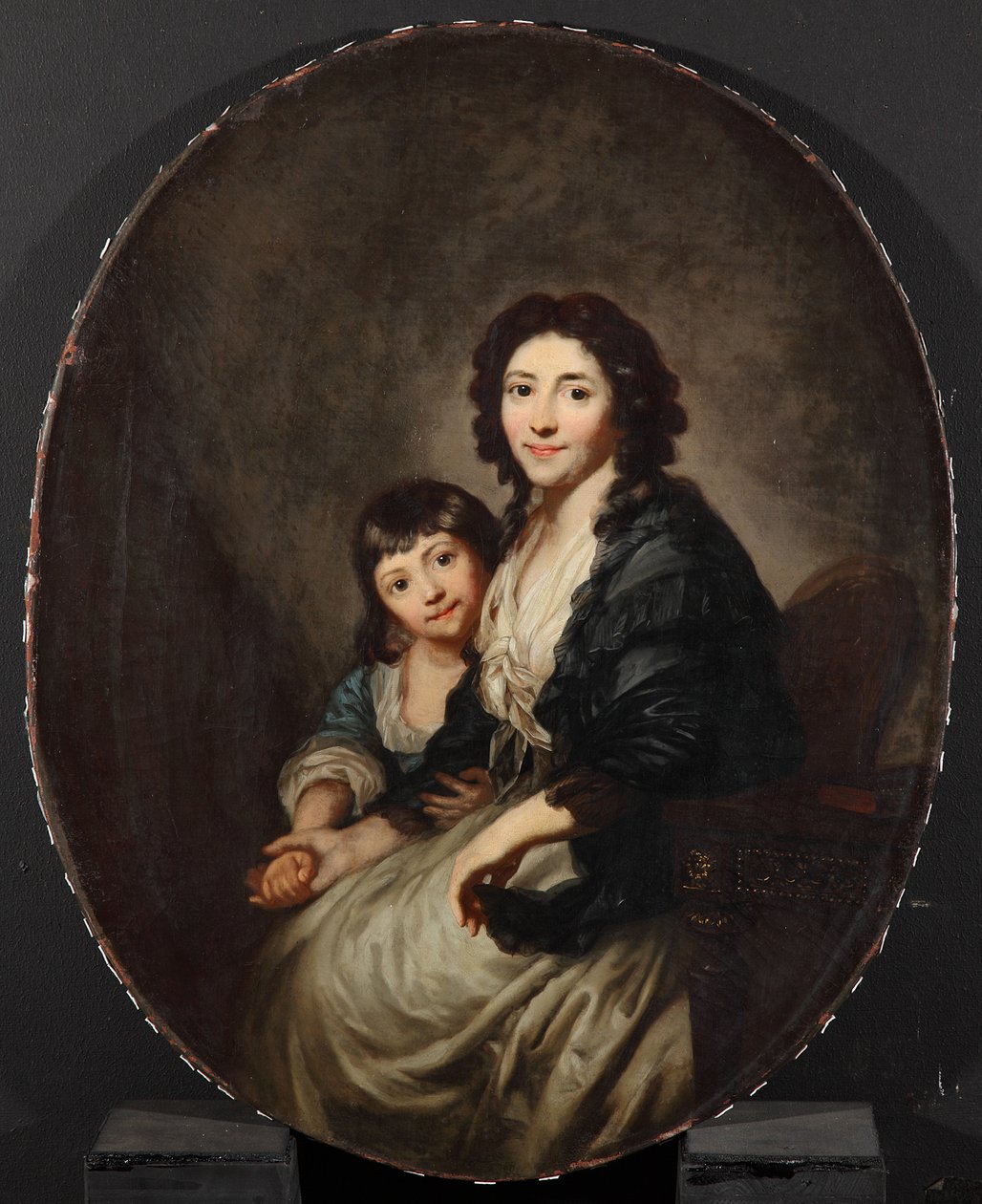 Elisabeth Sophia Augusta Graff, o.s. Sulzer (1753–1812) ja hänen tyttärensä Caroline Susanne (1781–1828) tekijältä Anton Graff