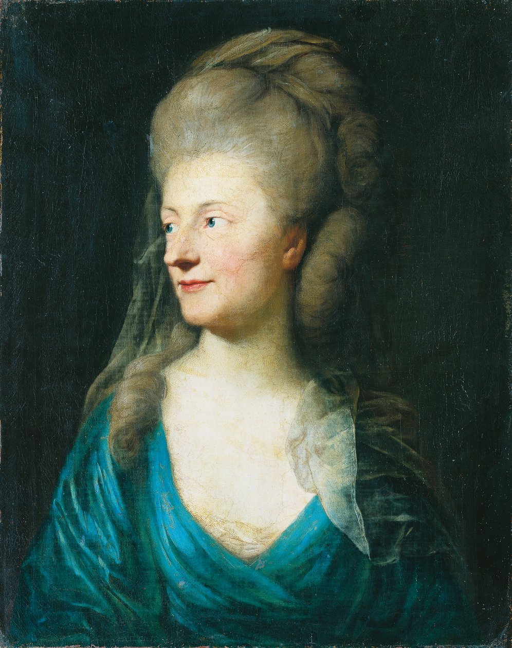 Johanna Henriette Louise Bestucheff-Ruminin kreivitär, o.s. von Carlowitz (1717–1787) () tekijältä Anton Graff