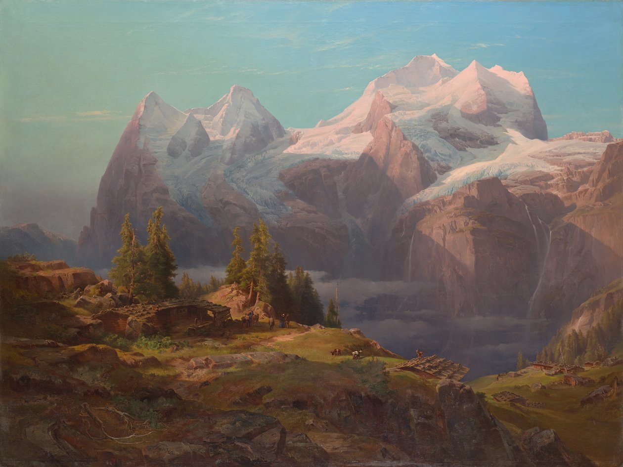 Wengeralpe Bernin Oberlandissa (Eiger, Mönch ja Jungfrau) tekijältä Anton Hansch