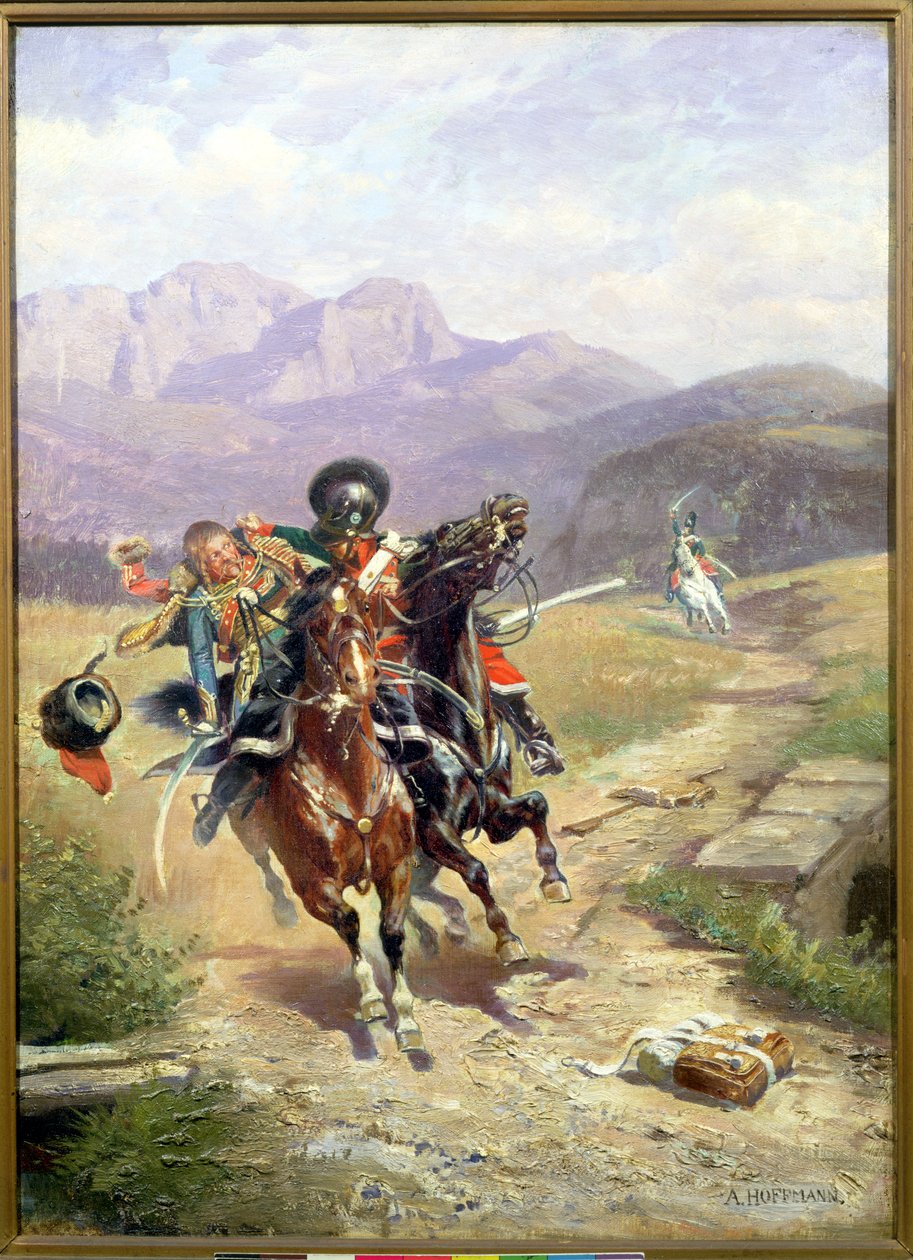 Ratsuväen kohtaaminen Solferinon taistelun aikana, 24. kesäkuuta 1859 tekijältä Anton Hoffmann
