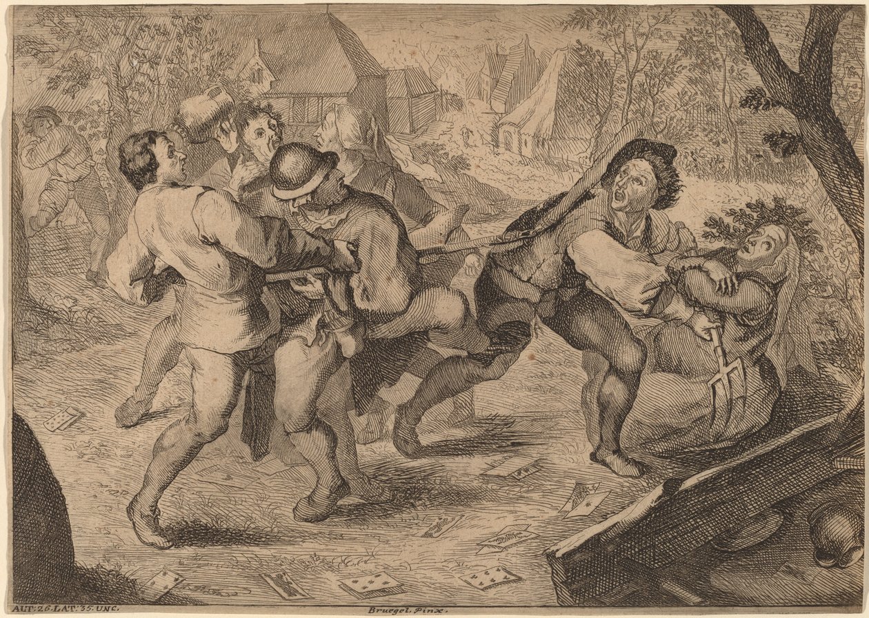 Talonpoikien taistelu tekijältä Anton Joseph Prenner after Pieter Bruegel the Elder