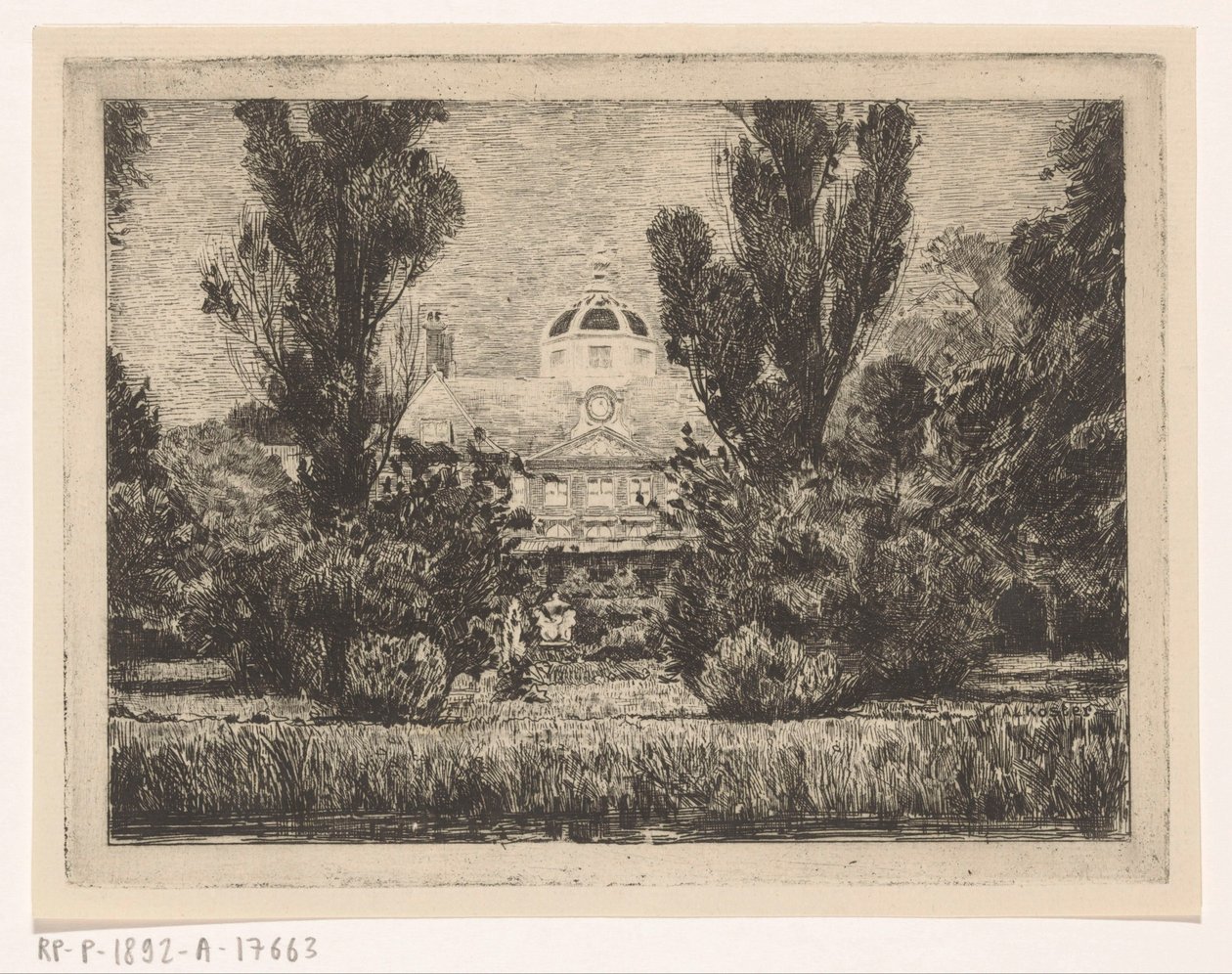 Huis ten Bosch Palacen takaosa Haagissa tekijältä Anton L. Koster