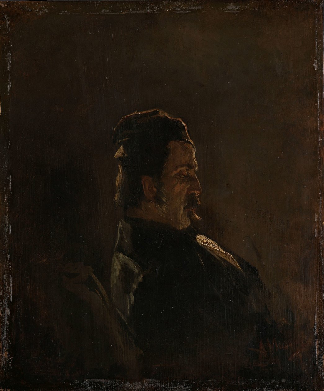 Taidemaalari Pieter Frederik van Osin muotokuva tekijältä Anton Mauve (signed by artist)