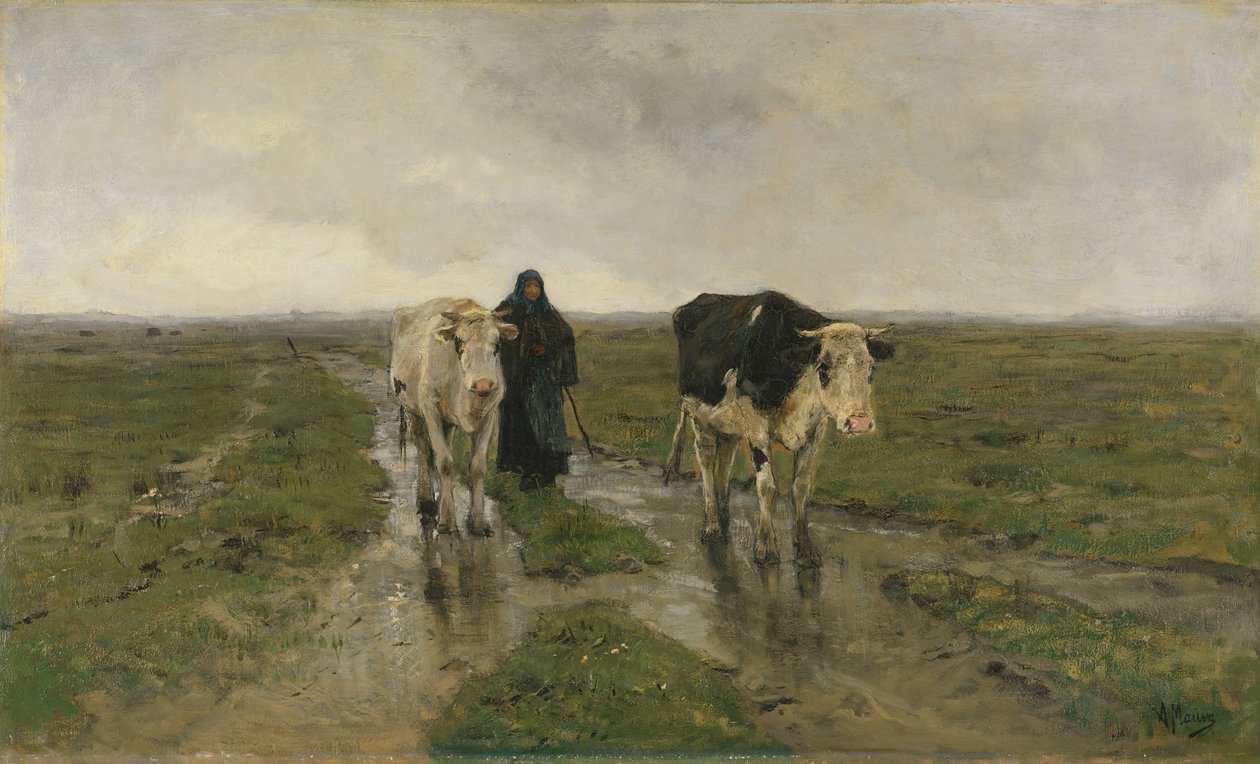 Vaihteleva laitume, n. 1880-luku. tekijältä Anton Mauve