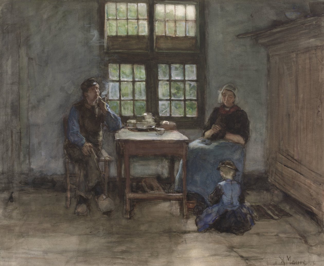 Larens sisätiloissa tekijältä Anton Mauve