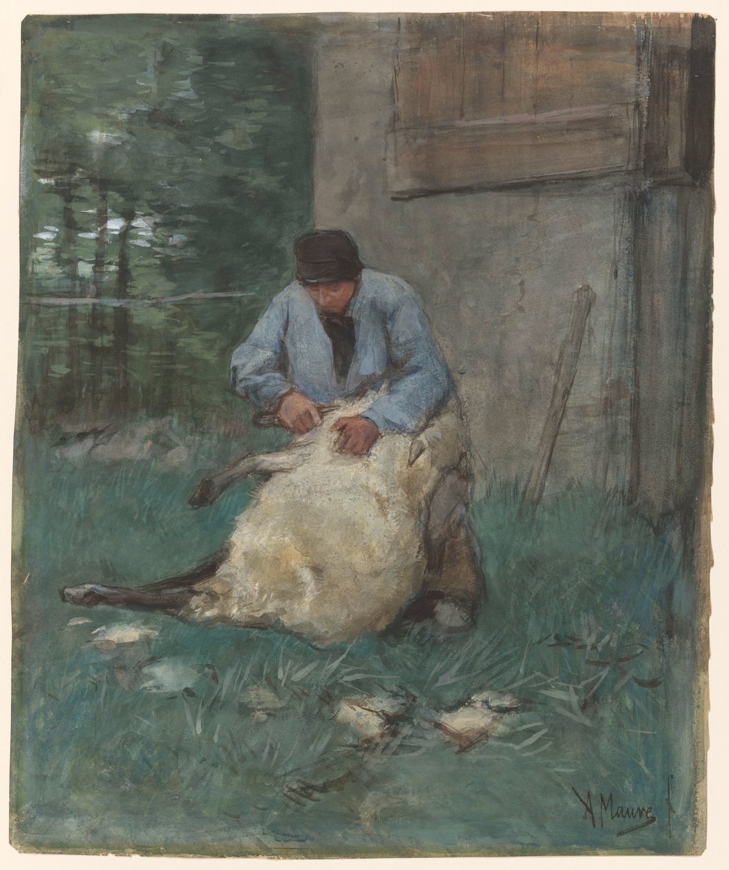 lampaiden keritsijä tekijältä Anton Mauve